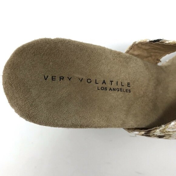 Very Volatile Wedge Sandals Slides Cork 7 - Picture 7 of 8